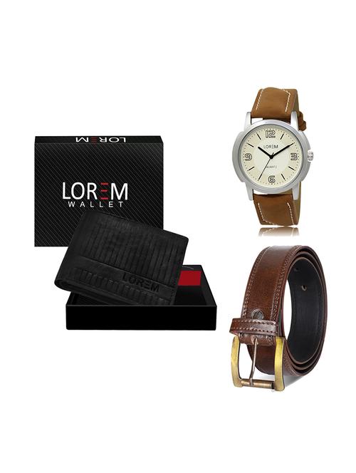 belt, wallet & watch gift combo - 19449280 - Very Small Image - 1
