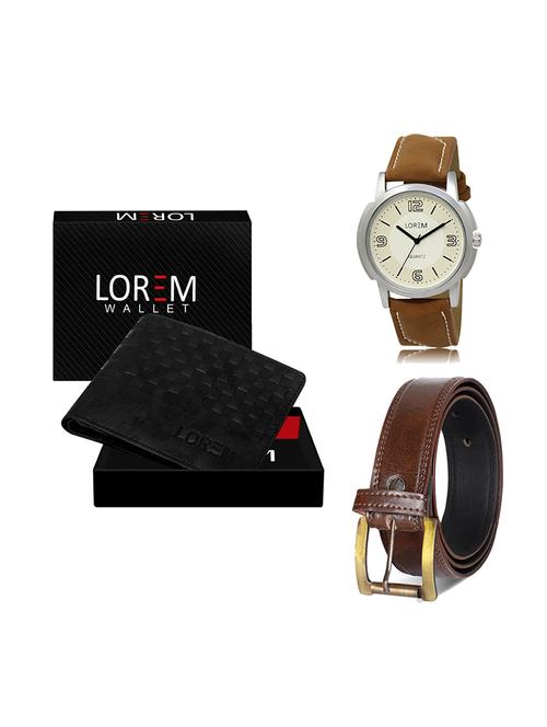 belt, wallet & watch gift combo - 19449288 - Very Small Image - 1
