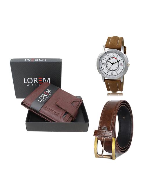 belt, wallet & watch gift combo - 19449303 - Very Small Image - 1