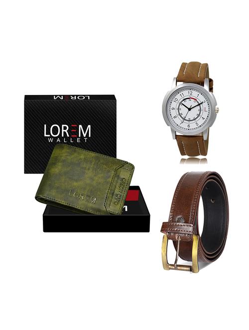 belt, wallet & watch gift combo - 19449321 - Very Small Image - 1