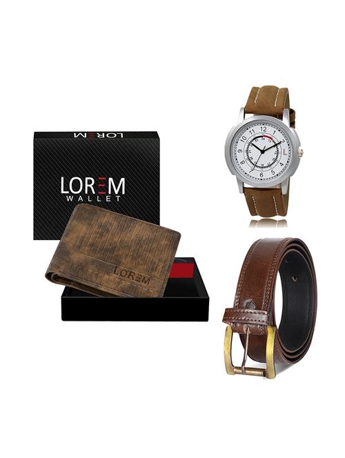belt, wallet & watch gift combo - 19449322 - Very Small Image - 1