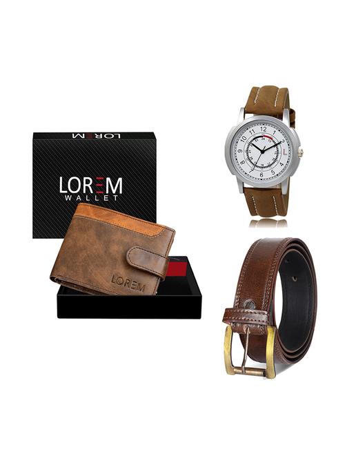 belt, wallet & watch gift combo - 19449338 - Very Small Image - 1