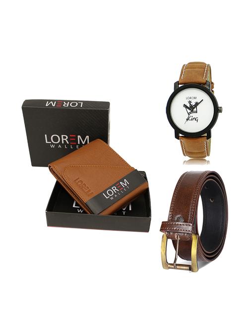belt, wallet & watch gift combo - 19449341 - Very Small Image - 1