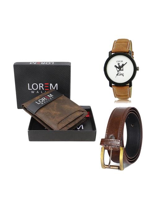 belt, wallet & watch gift combo - 19449344 - Very Small Image - 1