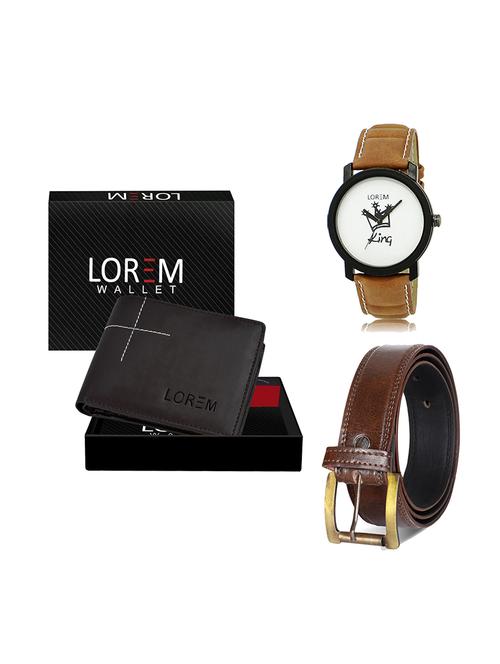 belt, wallet & watch gift combo - 19449380 - Very Small Image - 1