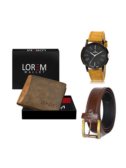 belt, wallet & watch gift combo - 19449410 - Very Small Image - 1