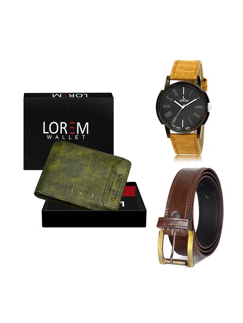 belt, wallet & watch gift combo - 19449411 - Very Small Image - 1