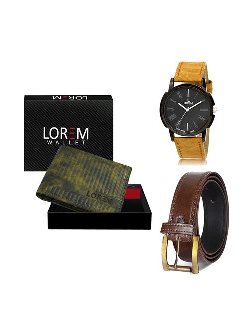belt, wallet & watch gift combo - 19449414 - Very Small Image - 1