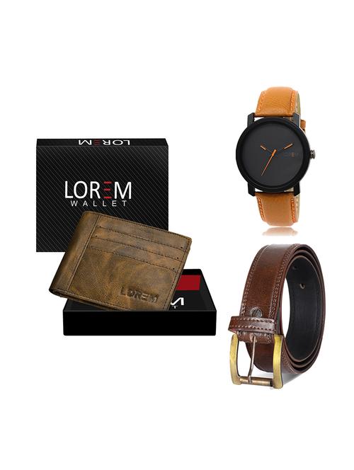 belt, wallet & watch gift combo - 19449448 - Very Small Image - 1