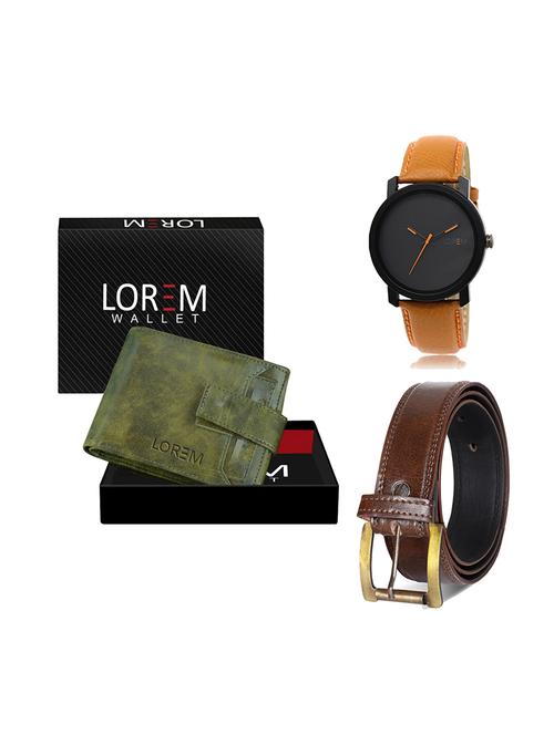 belt, wallet & watch gift combo - 19449451 - Very Small Image - 1
