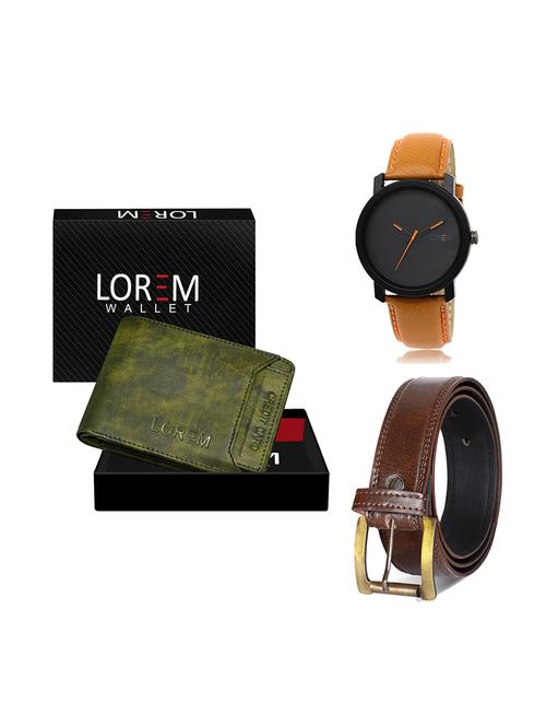belt, wallet & watch gift combo - 19449456 - Very Small Image - 1
