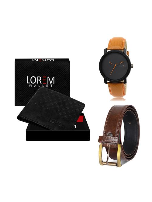 belt, wallet & watch gift combo - 19449468 - Very Small Image - 1