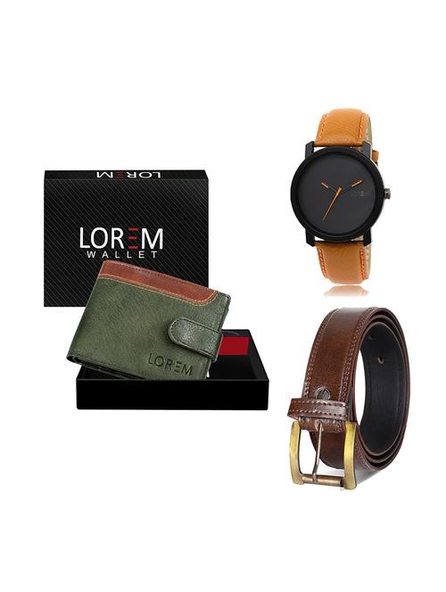 belt, wallet & watch gift combo - 19449475 - Very Small Image - 1