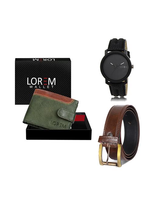 belt, wallet & watch gift combo - 19449520 - Very Small Image - 1