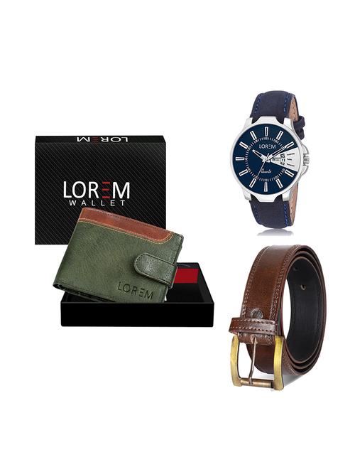 belt, wallet & watch gift combo - 19449610 - Very Small Image - 1