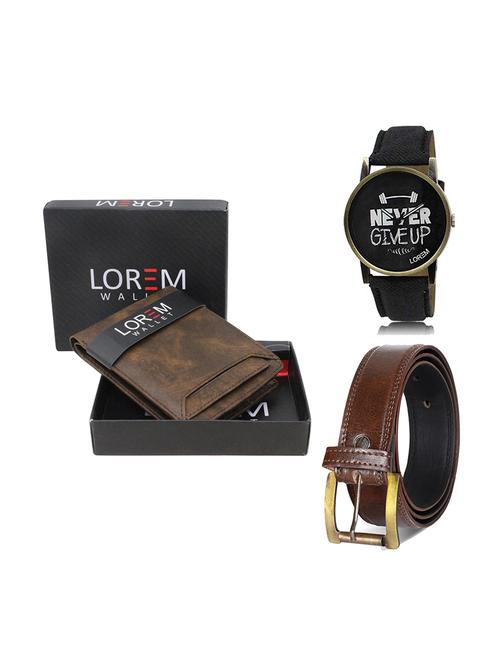 belt, wallet & watch gift combo - 19449749 - Very Small Image - 1