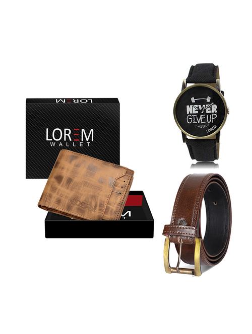 belt, wallet & watch gift combo - 19449765 - Very Small Image - 1