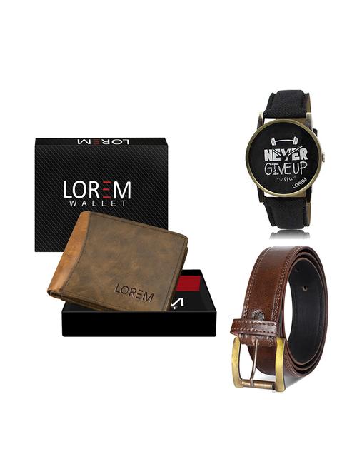 belt, wallet & watch gift combo - 19449770 - Very Small Image - 1