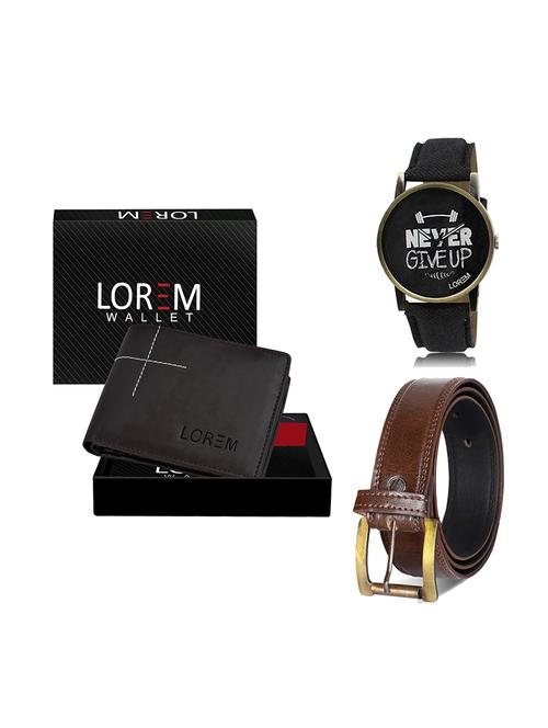 belt, wallet & watch gift combo - 19449785 - Very Small Image - 1