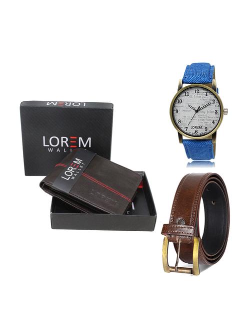 belt, wallet & watch gift combo - 19449796 - Very Small Image - 1