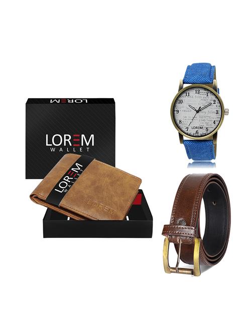 belt, wallet & watch gift combo - 19449802 - Very Small Image - 1