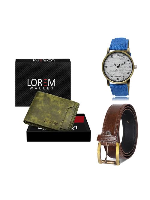 belt, wallet & watch gift combo - 19449805 - Very Small Image - 1