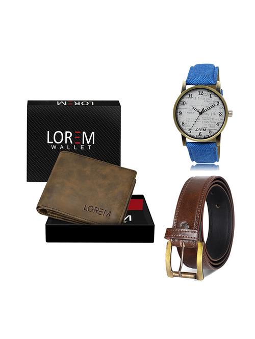 belt, wallet & watch gift combo - 19449814 - Very Small Image - 1