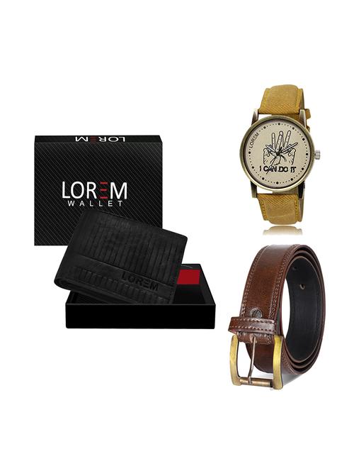 belt, wallet & watch gift combo - 19449910 - Very Small Image - 1
