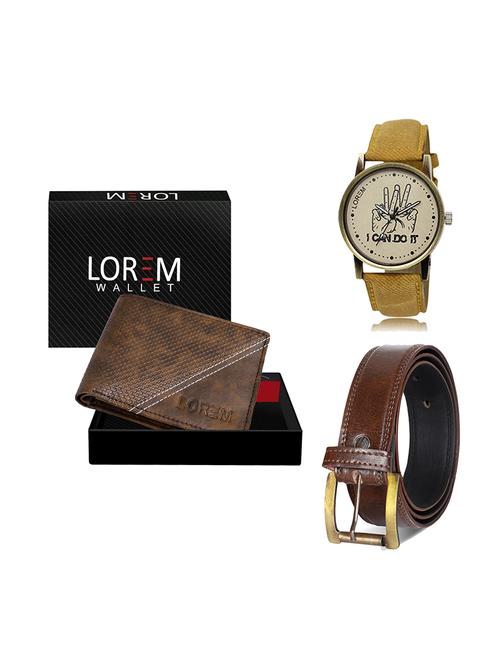 belt, wallet & watch gift combo - 19449911 - Very Small Image - 1
