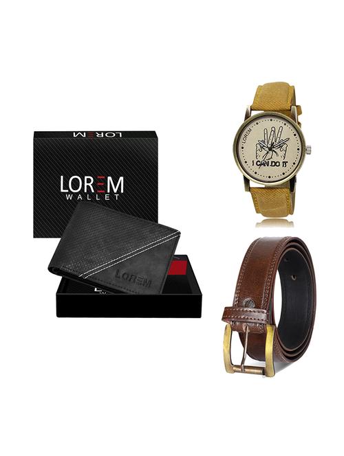 belt, wallet & watch gift combo - 19449914 - Very Small Image - 1