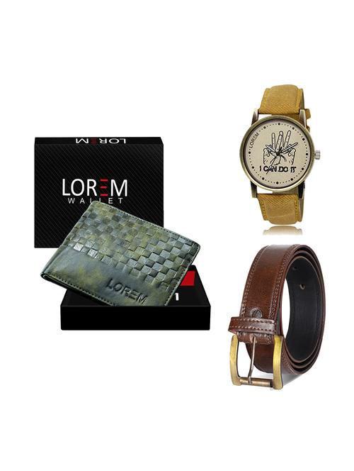 belt, wallet & watch gift combo - 19449917 - Very Small Image - 1