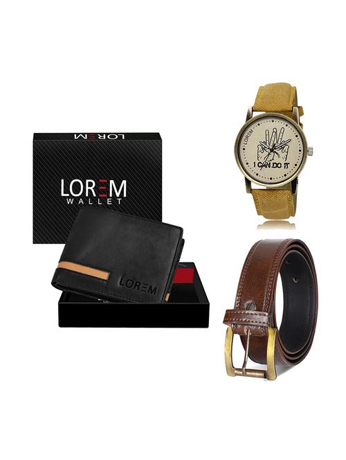 belt, wallet & watch gift combo - 19449921 - Very Small Image - 1