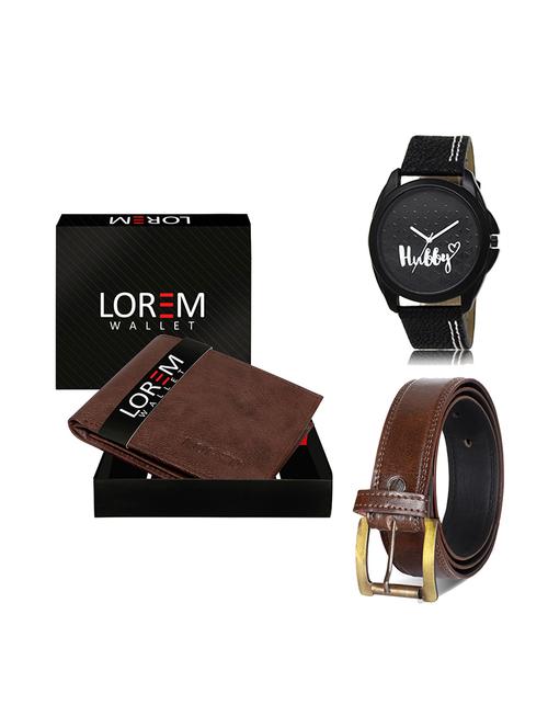 belt, wallet & watch gift combo - 19449936 - Very Small Image - 1