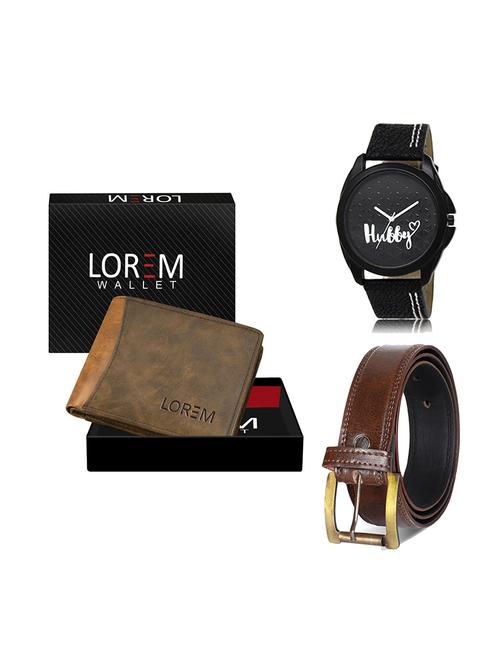 belt, wallet & watch gift combo - 19449950 - Very Small Image - 1