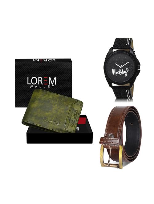belt, wallet & watch gift combo - 19449951 - Very Small Image - 1