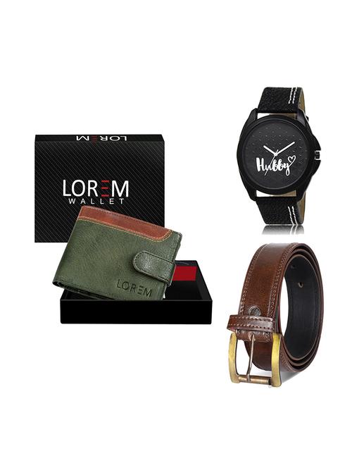 belt, wallet & watch gift combo - 19449970 - Very Small Image - 1