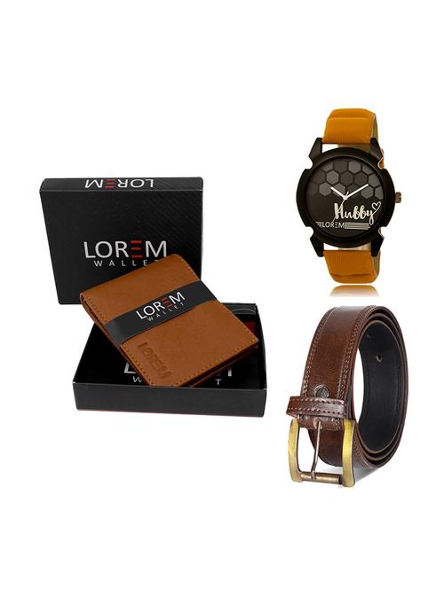 belt, wallet & watch gift combo - 19449972 - Very Small Image - 1