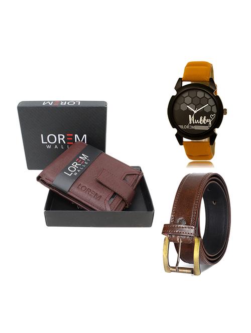 belt, wallet & watch gift combo - 19449978 - Very Small Image - 1