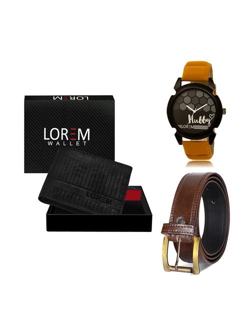 belt, wallet & watch gift combo - 19450000 - Very Small Image - 1