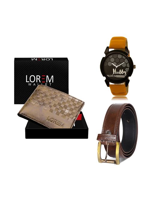 belt, wallet & watch gift combo - 19450005 - Very Small Image - 1