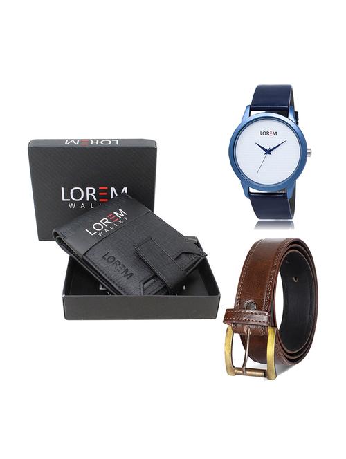 belt, wallet & watch gift combo - 19450022 - Very Small Image - 1