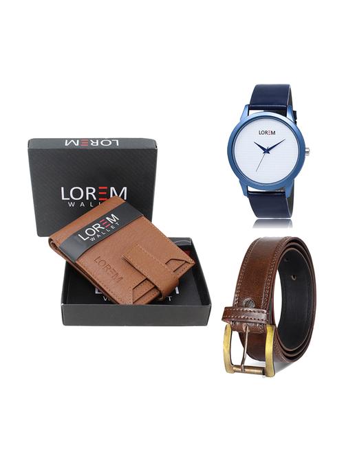 belt, wallet & watch gift combo - 19450024 - Very Small Image - 1