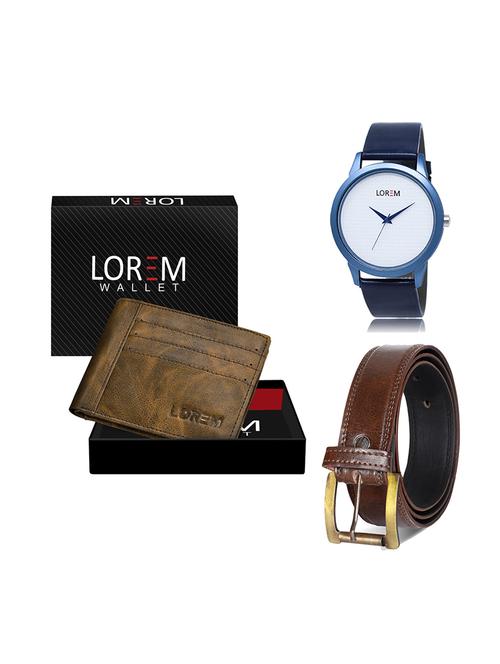 belt, wallet & watch gift combo - 19450033 - Very Small Image - 1