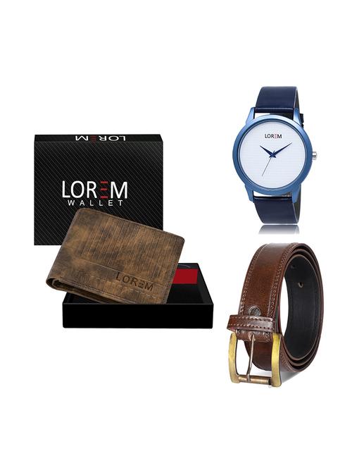 belt, wallet & watch gift combo - 19450042 - Very Small Image - 1