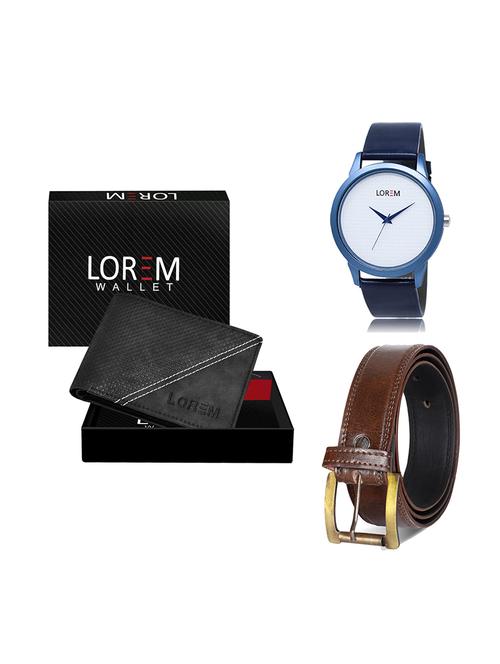 belt, wallet & watch gift combo - 19450049 - Very Small Image - 1