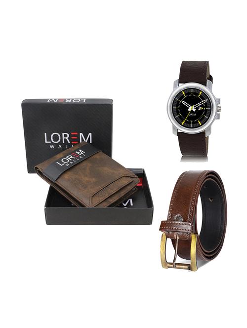 belt, wallet & watch gift combo - 19450064 - Very Small Image - 1