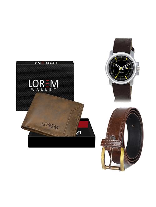 belt, wallet & watch gift combo - 19450083 - Very Small Image - 1