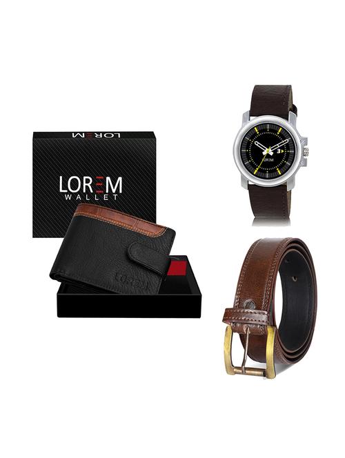 belt, wallet & watch gift combo - 19450104 - Very Small Image - 1