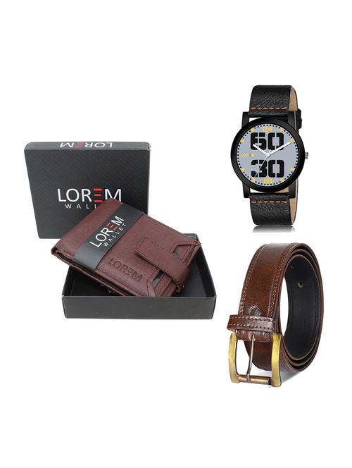 belt, wallet & watch gift combo - 19450113 - Very Small Image - 1