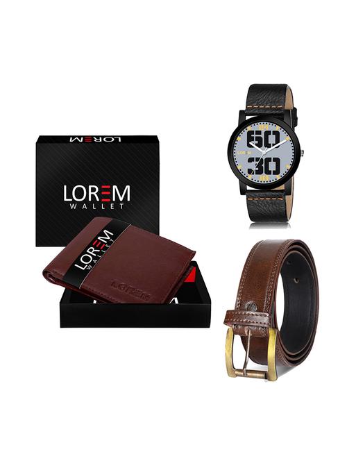 belt, wallet & watch gift combo - 19450118 - Very Small Image - 1
